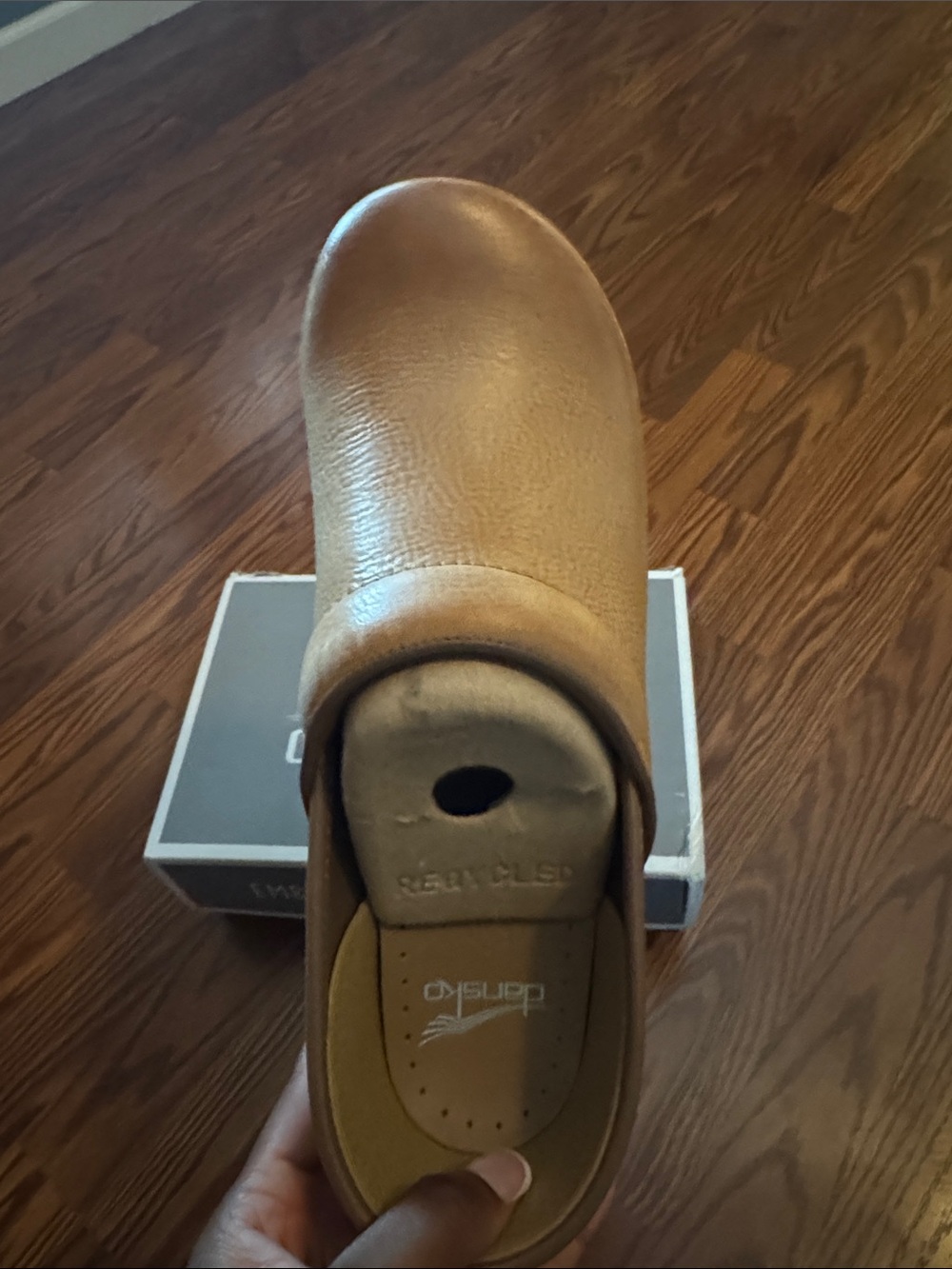 Dansko Kids Tan Leather Clog Slip-On - Picture 3 of 4
